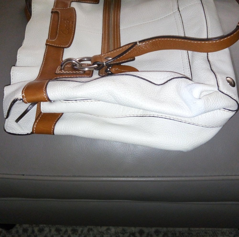 Coach Penelope Leather Top Handle Satchel Shoulder Bag w Ruffle Trim F14682 - Picture 6 of 14